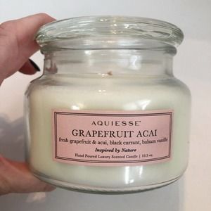 Aquiesse Grapefruit Acai Candle 10.5 oz Luxury Soy Candle 90 Hrs Burn time LARGE
